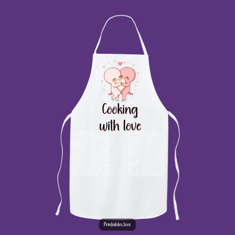 Funny Heart Hug Chef Apron - Cook with Love and Sparkling Joy