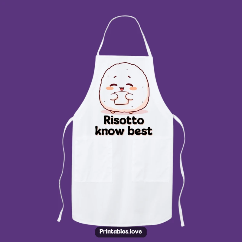 Funny Onigiri Chef Apron: Giggling Character Cooking Gift for Playful Cooks