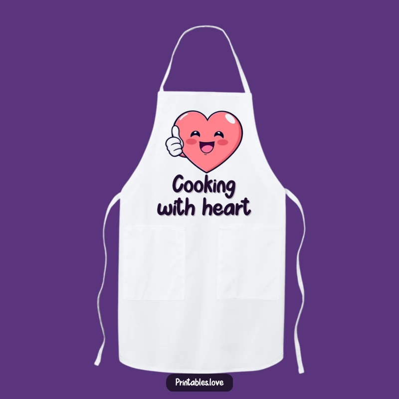 Funny Thumbs Up Heart Apron - Hilarious Kitchen Accessory for Chefs