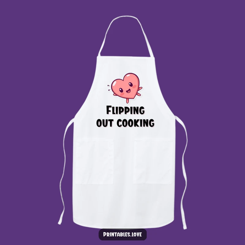 Funny Tumbling Heart Chef Apron: Surprised Kitchen Fun, Humorous Funny Gift for Cooks