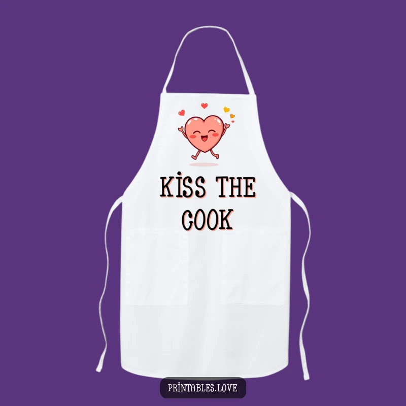 Funny Heart Emoji Apron - Cute Romantic Kitchen Wear for Chefs