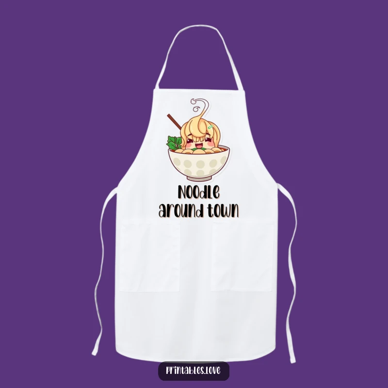 Funny Ramen Chef Apron: Cheerful Character Cooking Gift for Noodle Masters