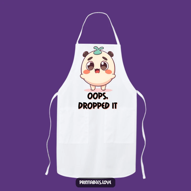 Funny Surprised Dango Apron: Wobbling Chef, Hilarious Kitchen Accessory Gift