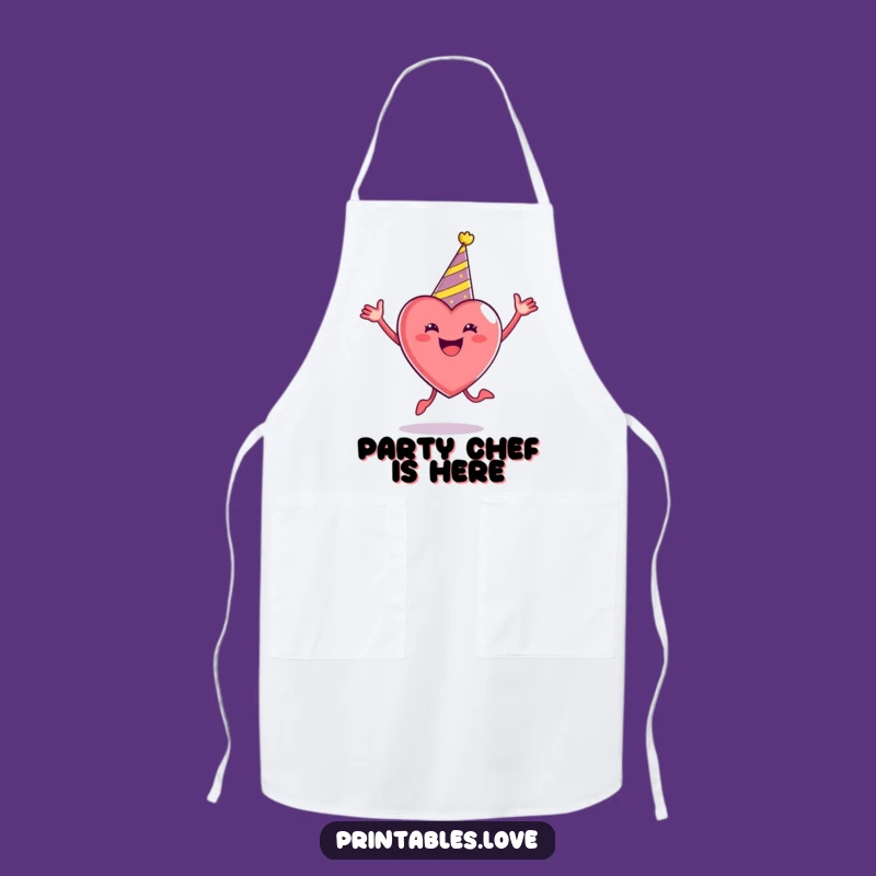 Funny Party Heart Apron - Enthusiastic Jumper Chef Gift