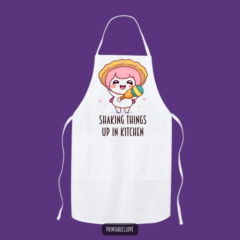 Funny Kawaii Maraca Apron: Dance and Cook with Joy