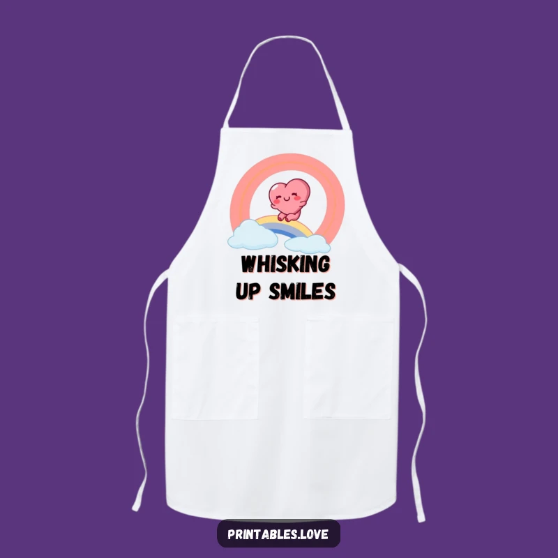 Funny Rainbow Apron: Glee Heart Character, Kitchen Funny Gift