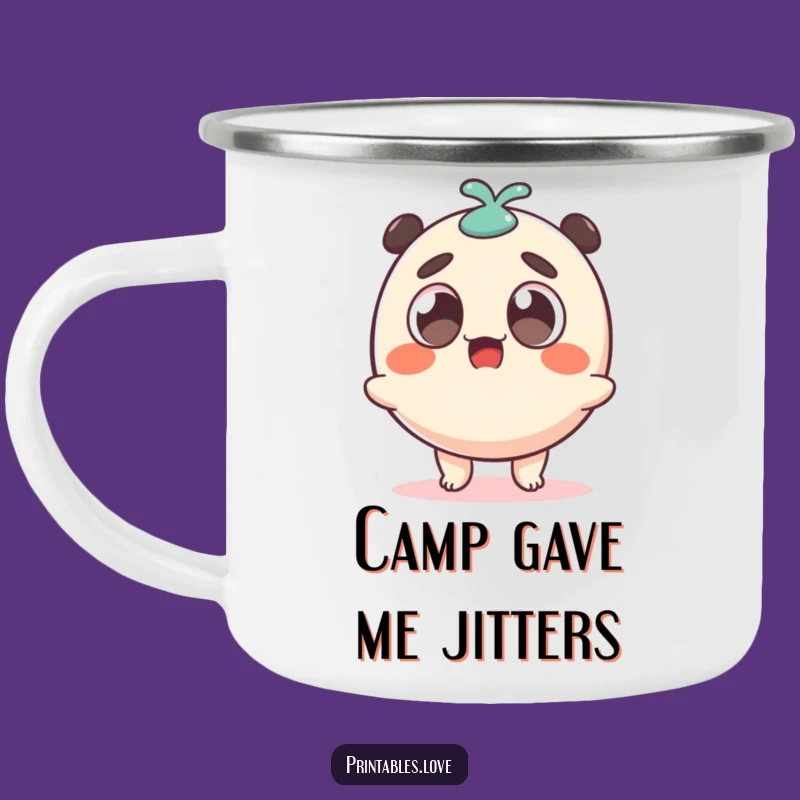 Funny Surprised Dango Camping Mug: Wobble by the Fire, Hilarious Outdoor Gift