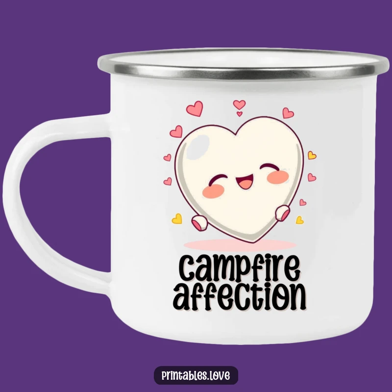 Funny Heart Tumbling Camping Mug: Adventure Fuel with Joy