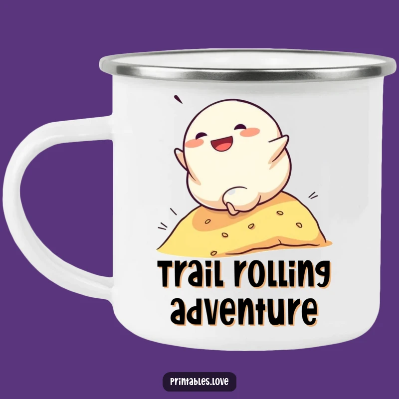 Funny Dumpling Rolling Camping Mug: Adventure Fuelled by Glee