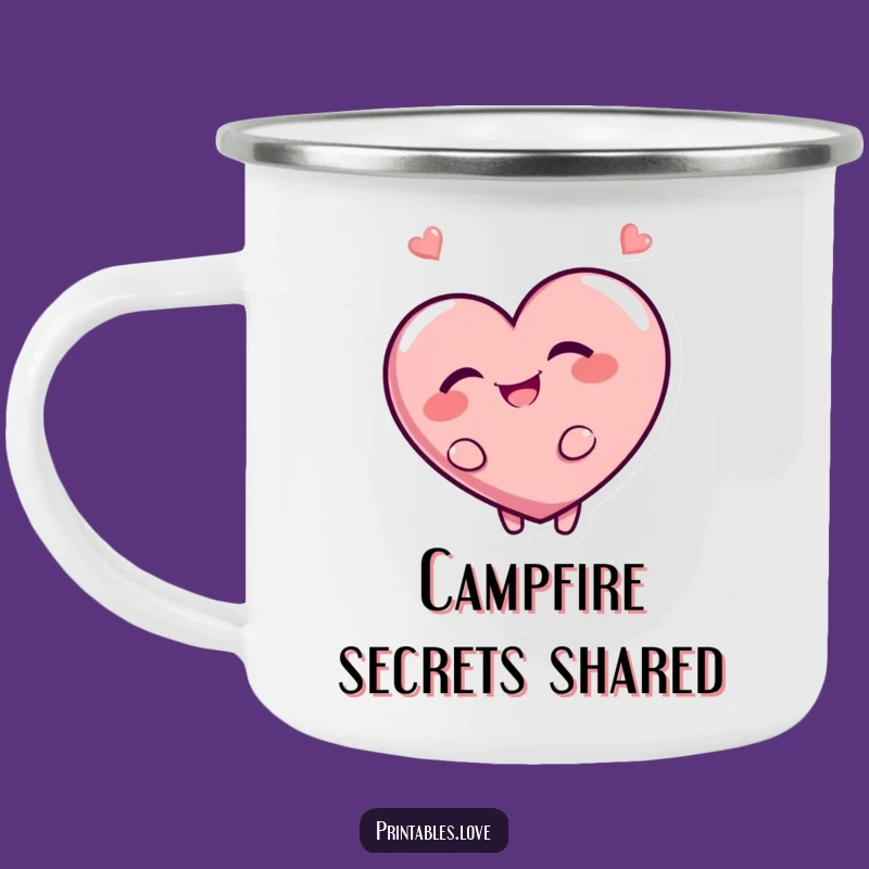 Funny Heart Mischief Camping Mug: Sip with Giggling Character Charm
