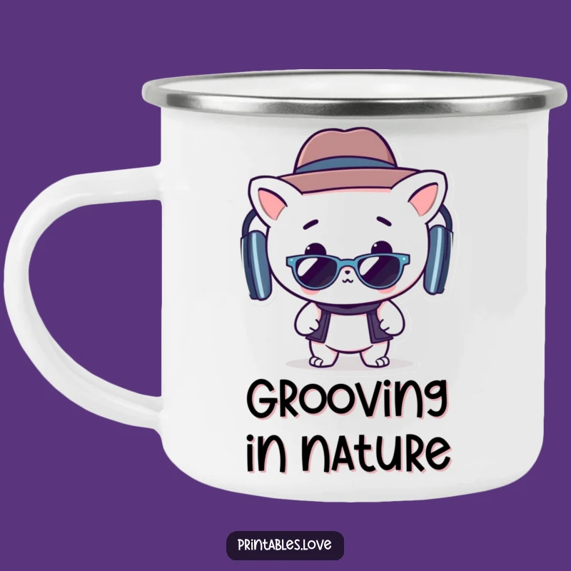 Funny Kawaii Grooving Camping Mug: Cool Style for Adventures
