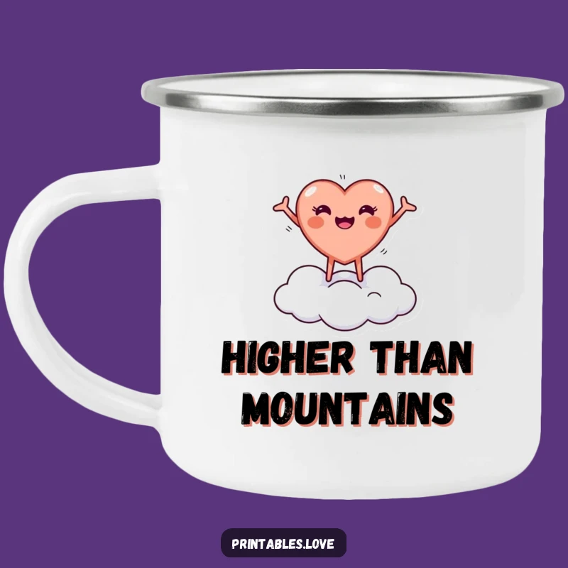 Happy Heart Cloud Camping Mug: Funny Outdoor Gear, a Gift of Adventure