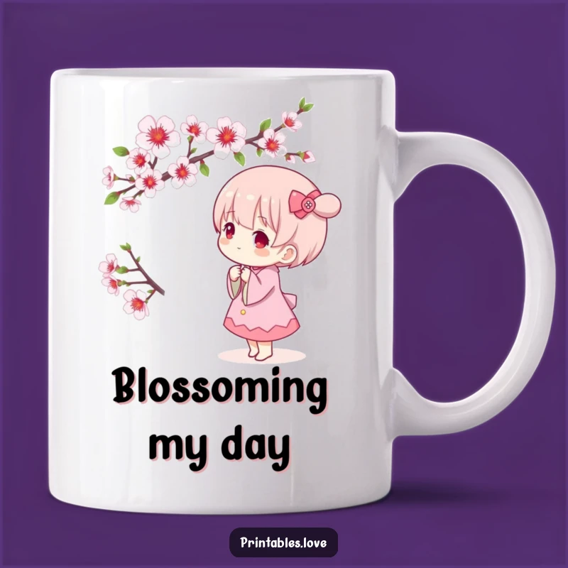Funny Kawaii Cherry Blossom Admirer Mug - Spring Gift for Her