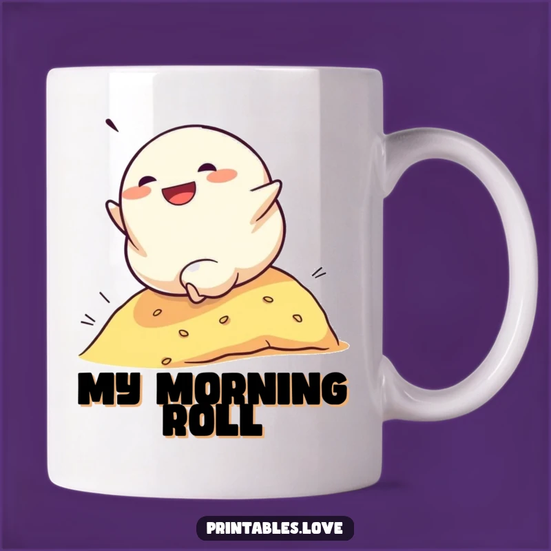 Funny Dumpling Rolling Mug: Determined Glee Gift for Foodie Fun Lovers