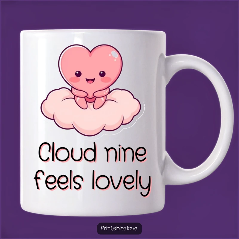 Funny Heart Cloud Dweller Mug: Heavenly Smile Gift for a Loved One!