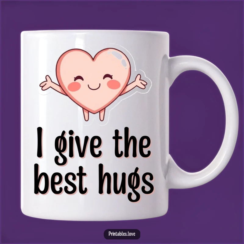 Funny Hugging Heart Character Mug: Adorable, Warm, and Perfect Funny Gift