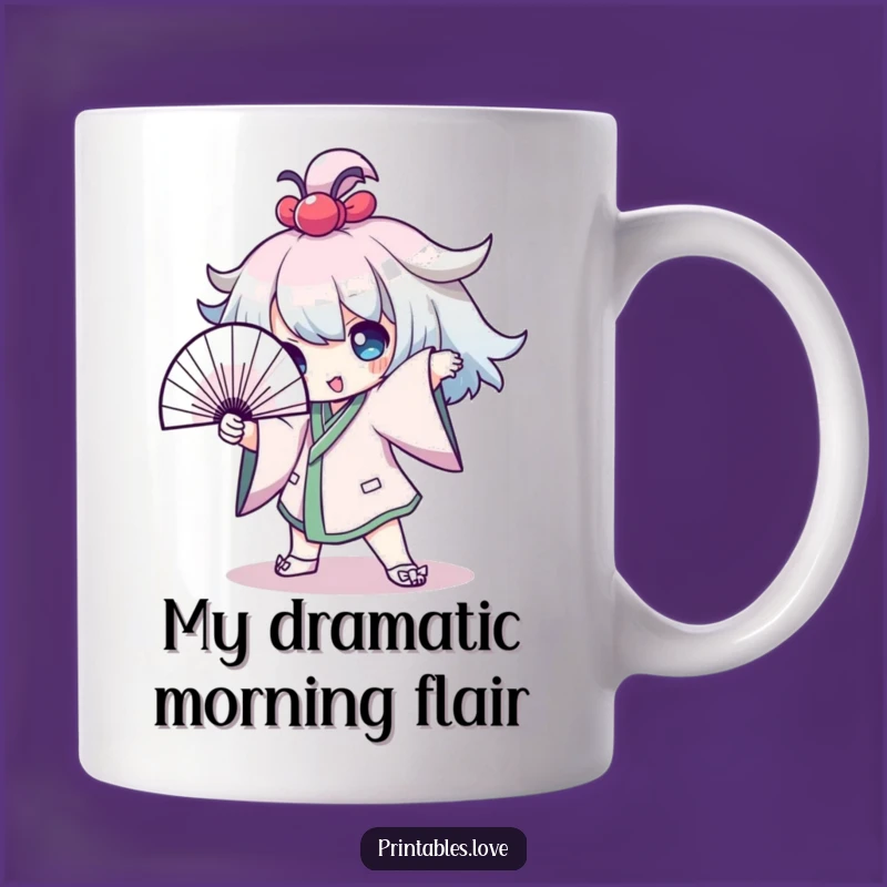 Funny Kawaii Drama Queen Mug: Perfect Funny Gift for Fan Lovers