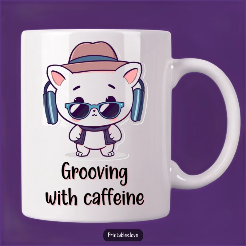Funny Kawaii Grooving Character Mug: Cool Style Gift for Fun Lovers