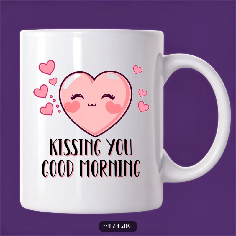 Funny Kissing Heart Mug: Adorable Affection, Perfect Gift for Sweethearts!