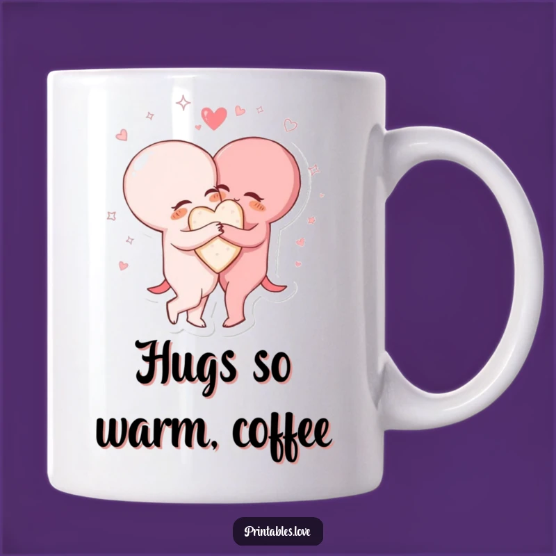 Funny Heart Hug Mug - Cozy Connection and Sparkling Love Gift