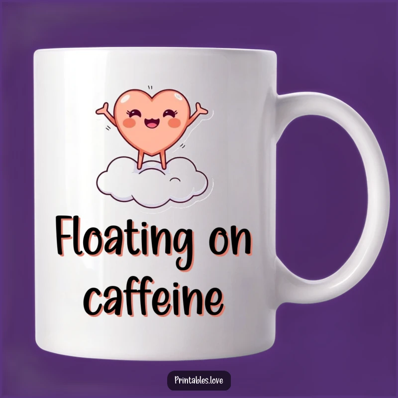 Joyful Heart Cloud Mug: Funny Gift for Lovers of Cute and Whimsical