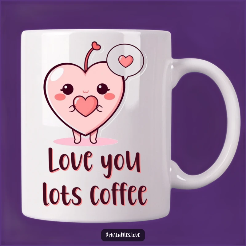 Funny Heart Mug - Sweet Speech Bubble Love Message Gift