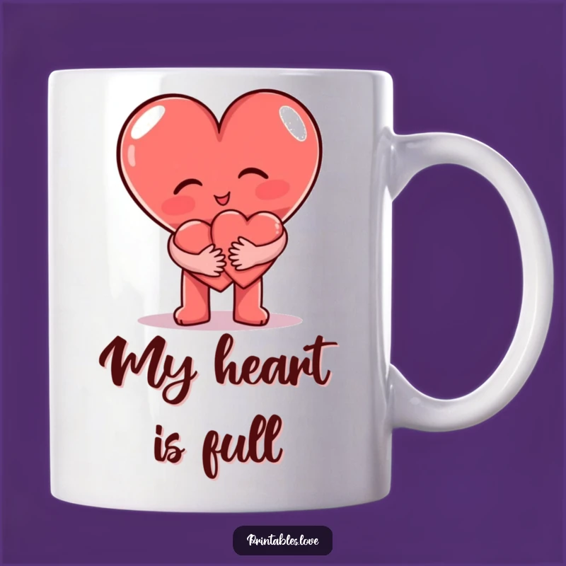 Funny Heart Hug Mug: Adorable Couple's Funny Gift for Love Birds