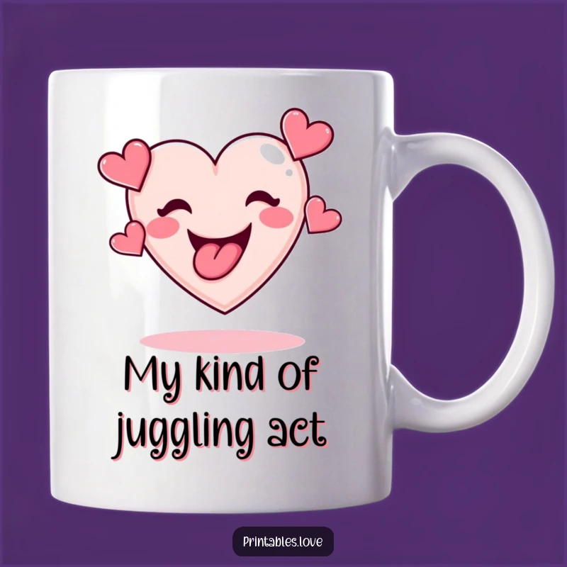 Funny Heart Juggling Love Mugs: A Playful Gift for Your Favorite Sweetheart!