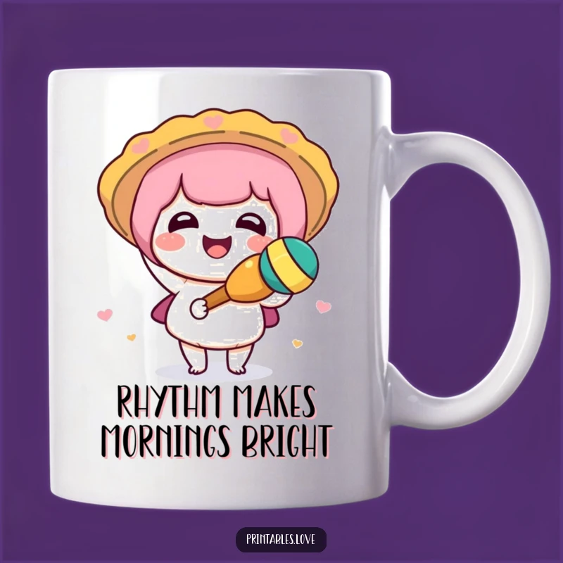 Funny Kawaii Maraca Mug: Joyful Fiesta Gift for Party Lovers