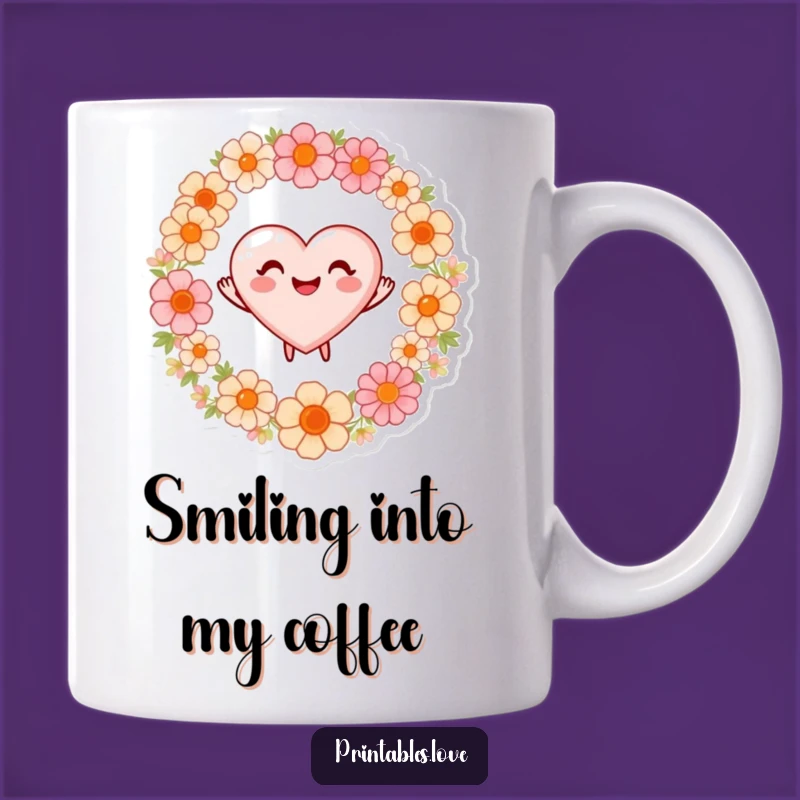 Funny Dancing Heart Mug: Joyful Bloom, Perfect Gift for Happy Souls!
