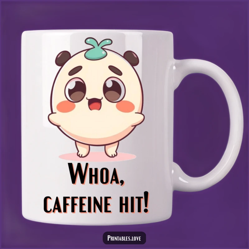 Funny Surprised Dango Mug: Excited Wobble Face, Perfect Gag Gift for Foodie Friends