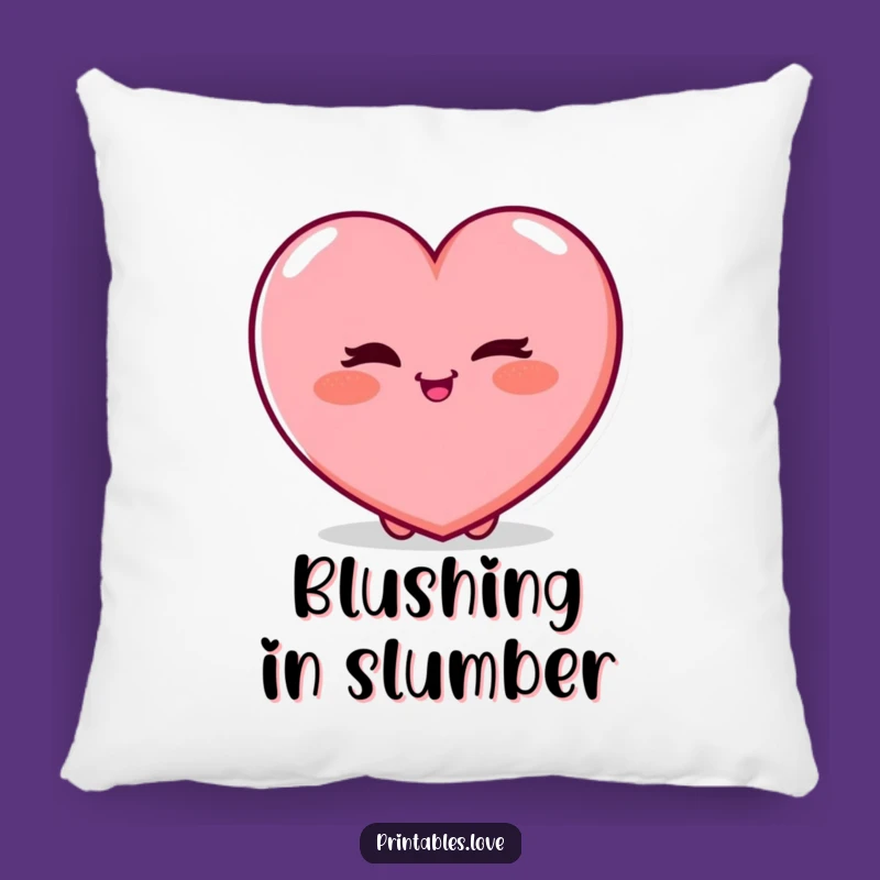Funny Winking Heart Pillow - Cozy Comfort with Playful Charm, Perfect Funny Gift!