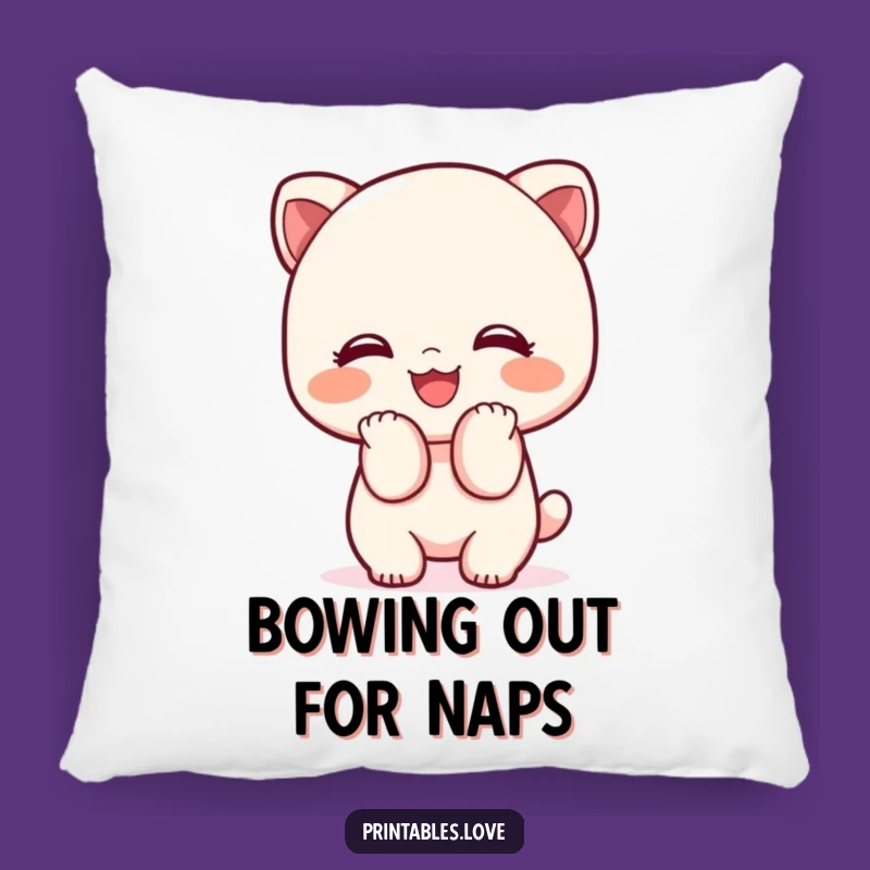 Funny Kawaii Bowing Pillow: Cozy Comfort with a Friendly Gesture