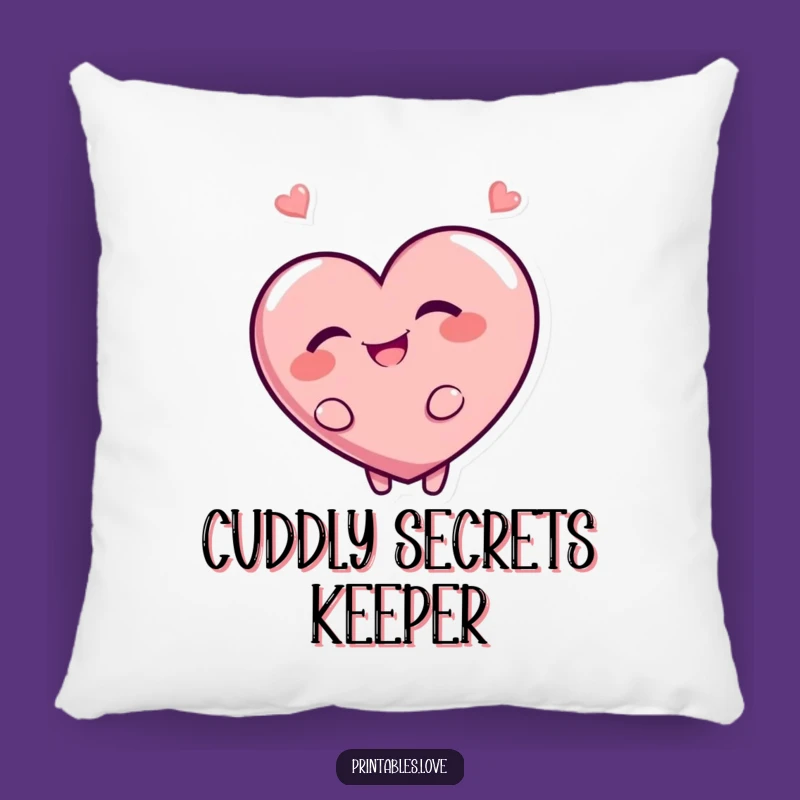 Funny Heart Mischief Pillow: Cozy Comfort with Giggling Character