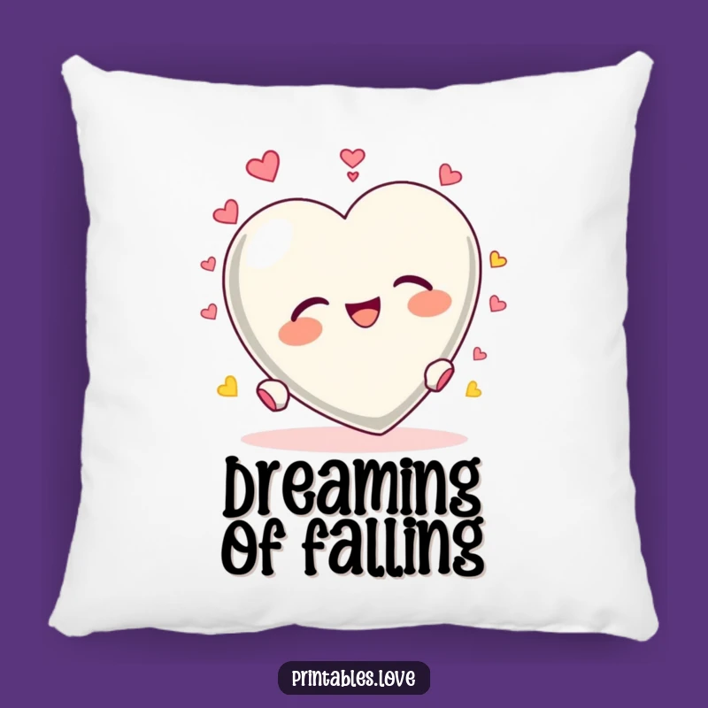 Funny Heart Tumbling Pillow: Cozy Delightful Abandon Decor