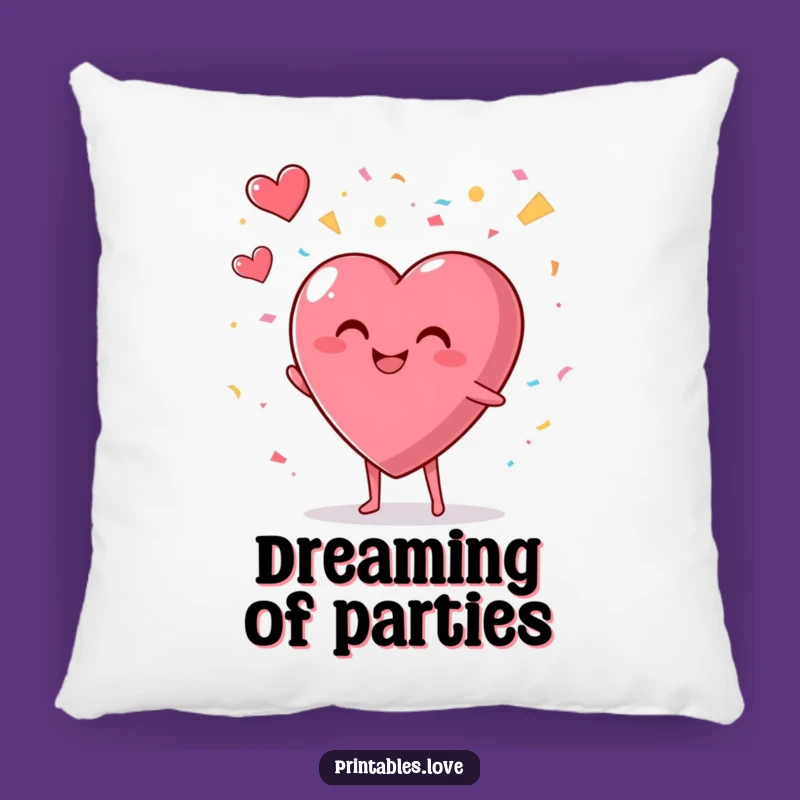 Confetti Heart Pillow: Funny Decor, a Soft Touch of Festivity