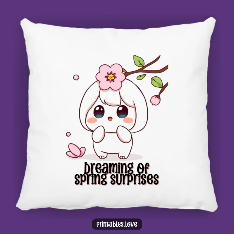 Funny Kawaii Petal Surprise Pillow: Cozy Spring Comfort