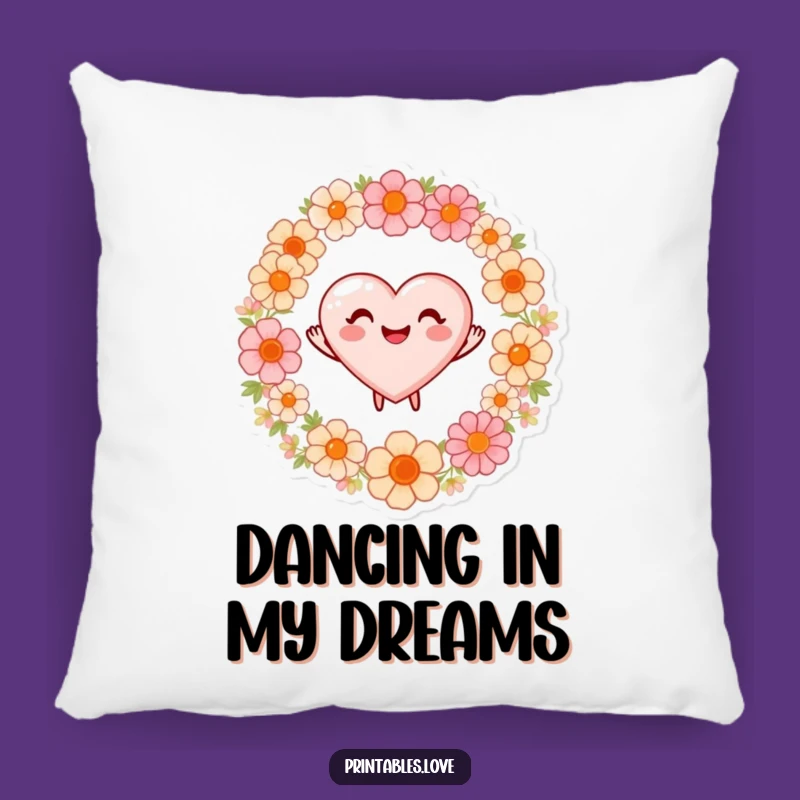 Funny Dancing Heart Pillow: Cozy Happiness, Perfect Gift for Comfort!