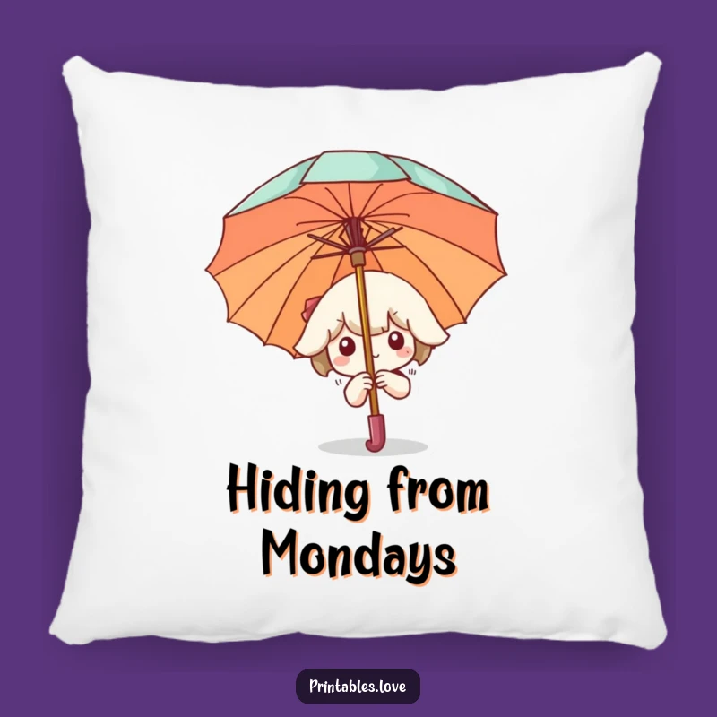 Funny Kawaii Shy Umbrella Pillow: Cozy Hideaway Comfort