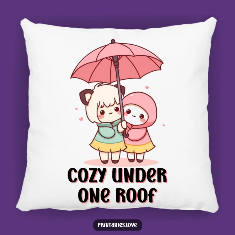 Funny Kawaii Umbrella Pillow: Cozy Friendship Comfort, Sweet Funny Gift!