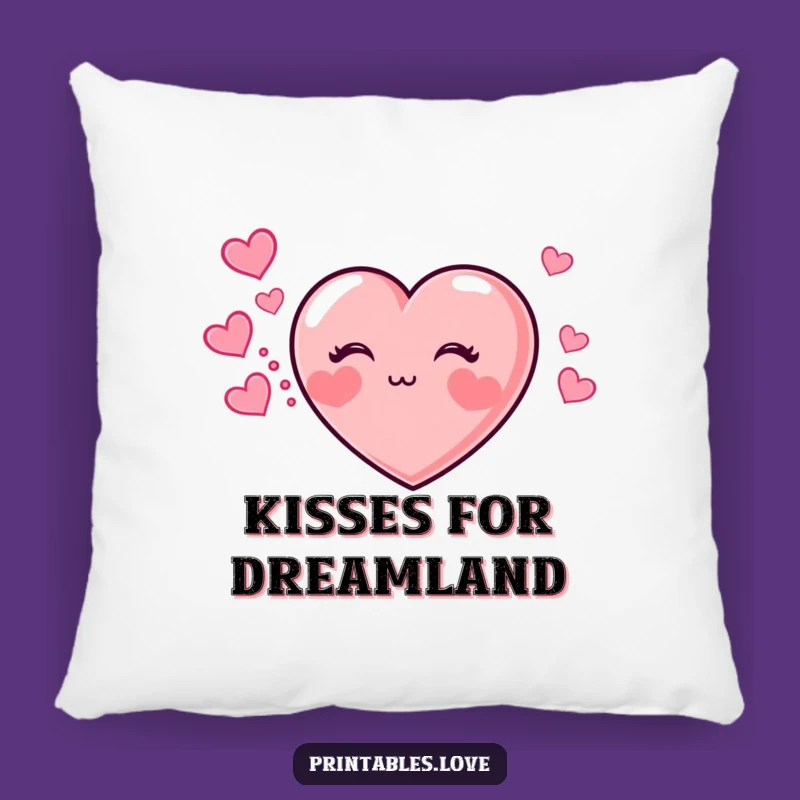 Funny Kissing Heart Pillow: Cozy Love Accent, Perfect Gift for Sweet Dreams!