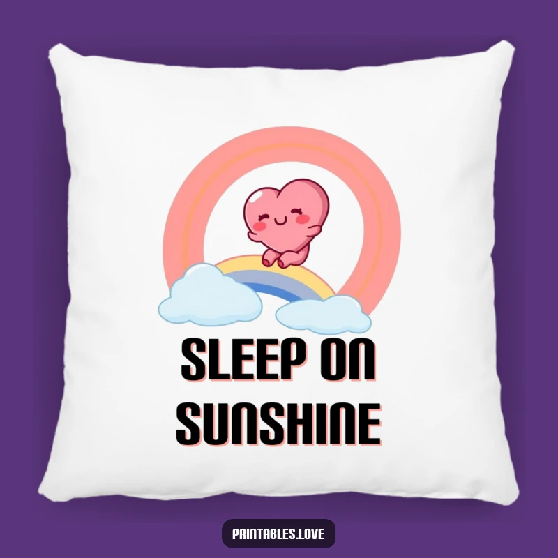 Funny Rainbow Pillow: Glee Heart Character Decor, Soft Funny Gift