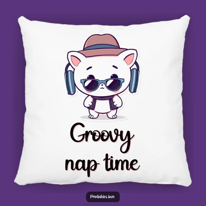 Funny Kawaii Grooving Pillow: Comfy Style for Your Couch
