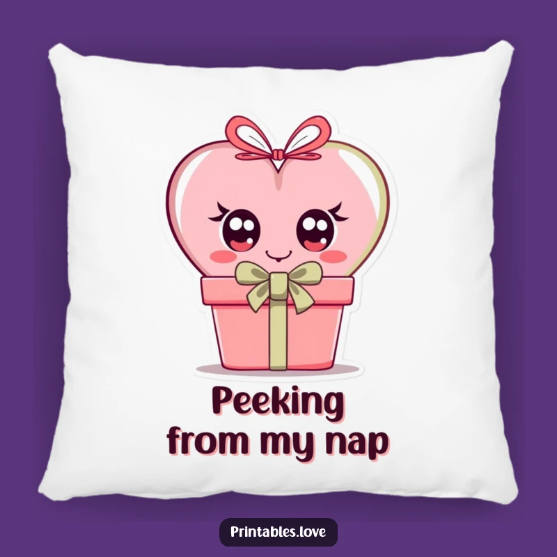 Funny Curious Heart Pillow: Cozy Intrigue, Perfect Gift for Comfort Seekers!