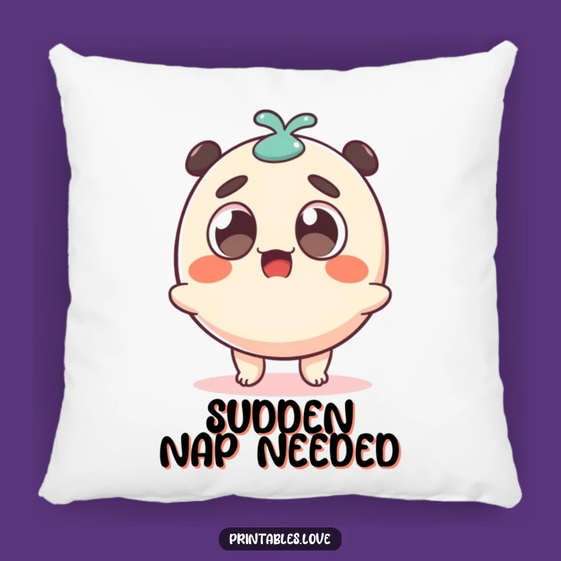 Funny Surprised Dango Pillow: Cozy Wobble Cushion, Hilarious Accent Pillow Gift