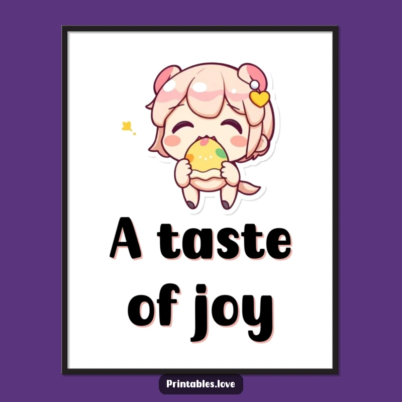 Funny Kawaii Sweet Treat Digital Art: Instant Cuteness For Your Walls Funny Gift