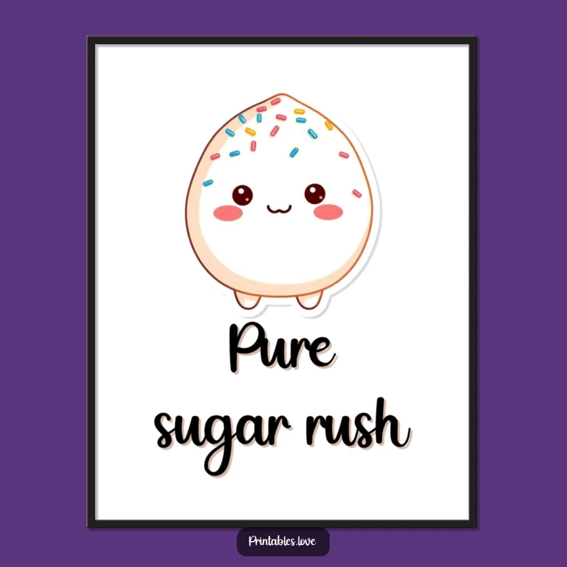 Funny Cheerful Mochi Digital Art: Sprinkle Joy, Instant Hilarious Decor Gift