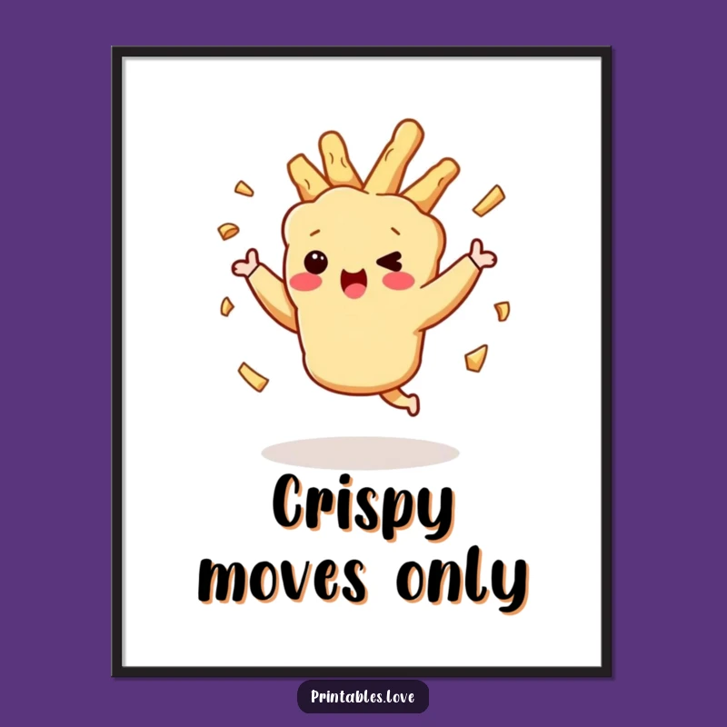 Funny Dancing Tempura Digital Art: Crispy Moves, Instant Hilarious Decor Gift