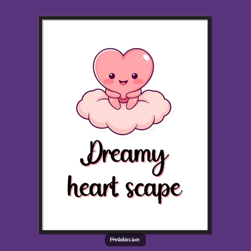 Funny Heart Cloud Dweller Digital Art: Instant Serene Decor - Perfect Funny Gift!