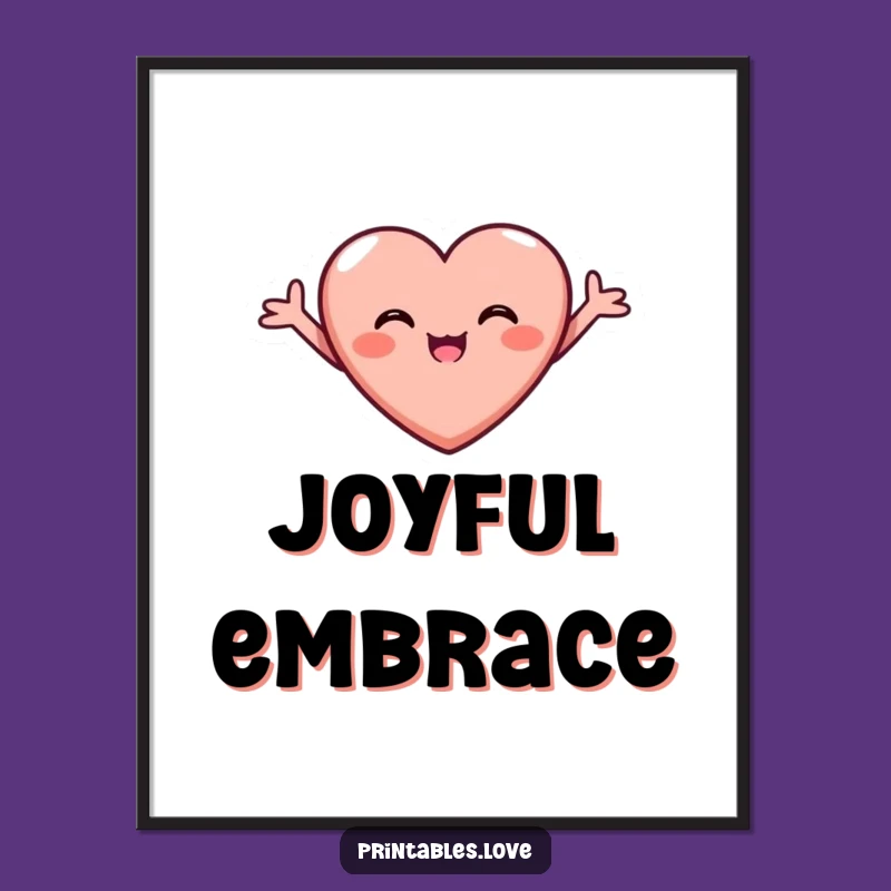 Funny Joyful Heart Digital Art - Beaming Love Artwork Gift